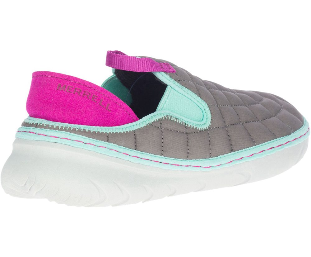 Merrell Slip Ons Grey/Pink - Hut Moc - Womens 97ASJEOWC